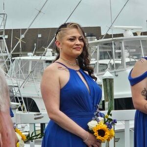 Azazie Royal Blue Prom Dress